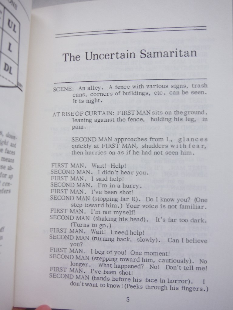 Image 1 of The Uncertain Samaritan a plan in one act