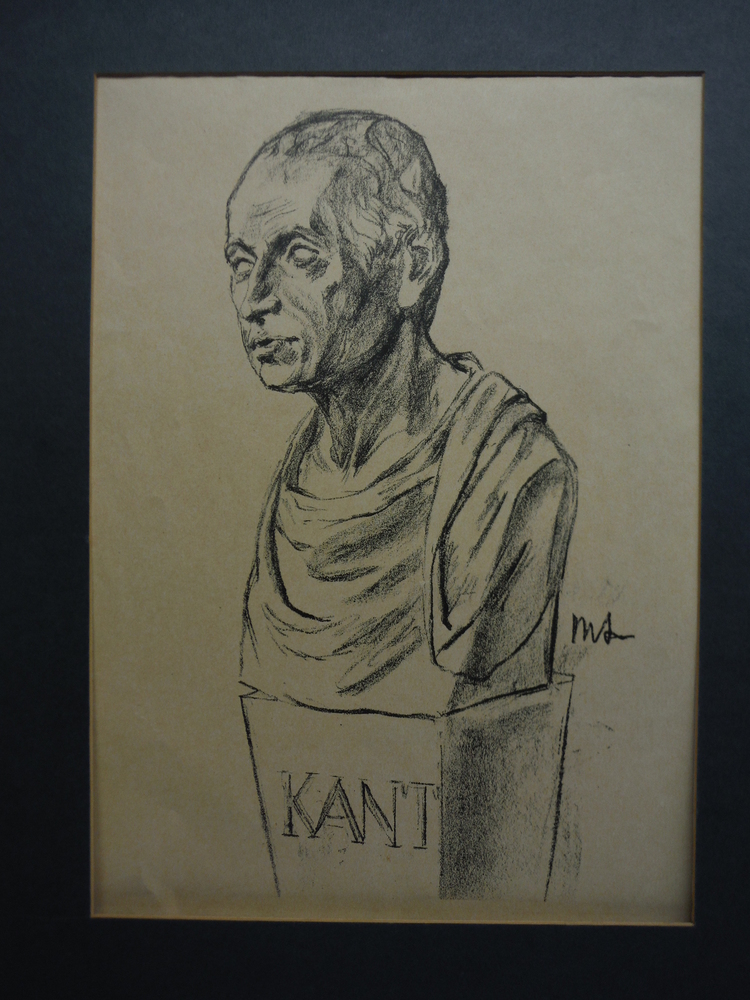 Original Lithograph by Max Liebermann entitled Kant from front page of the per