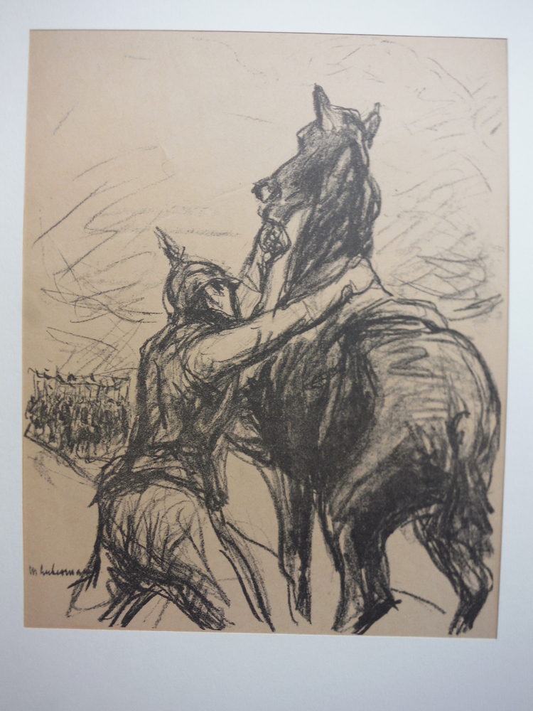 Original Lithograph by Max Liebermann entitled Wohlauf, Kamaraden, aufs pferd, 