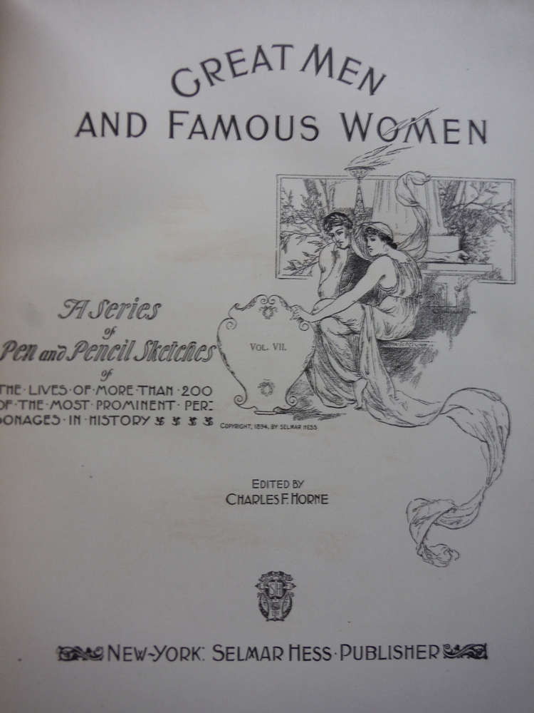 Image 1 of Great Men and Famous Women. Volume VII: Artist and Authors