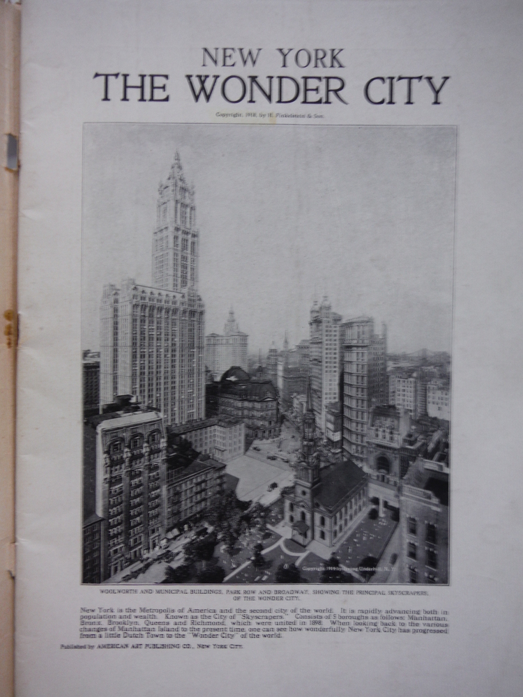 Image 1 of New York the Wonder City (1918 Photo Book)