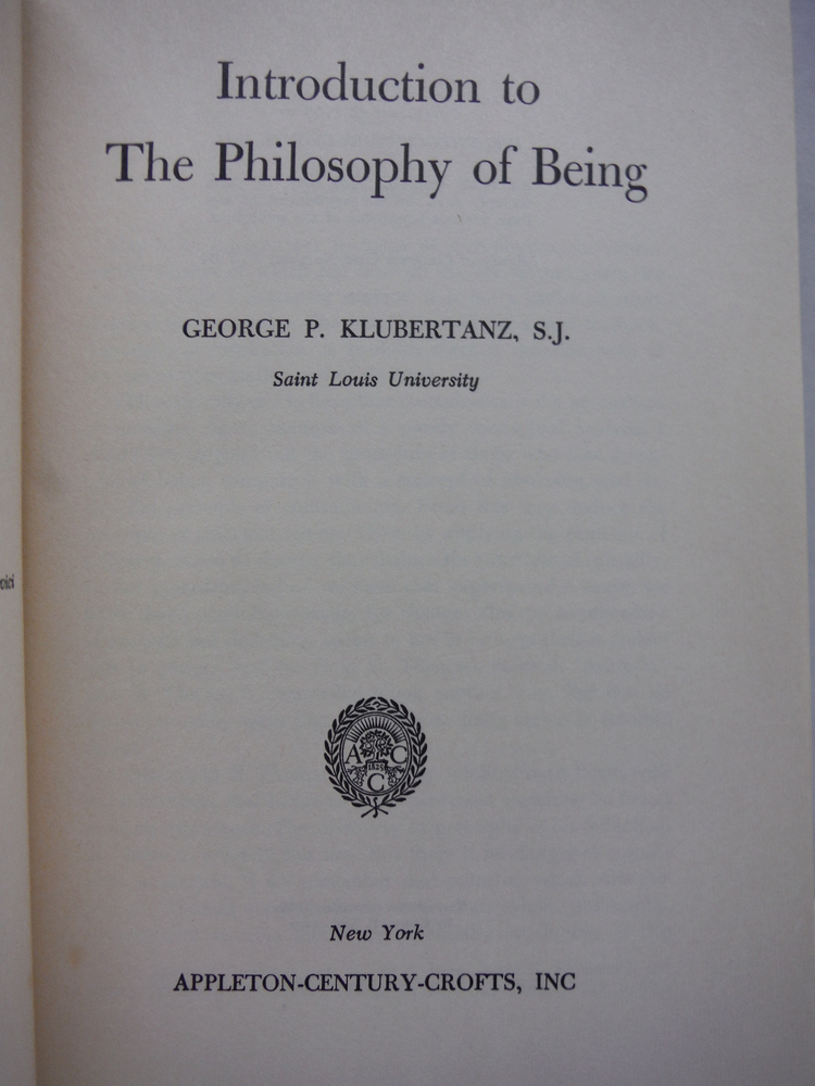 Image 1 of Introduction to the Philosophy of Being