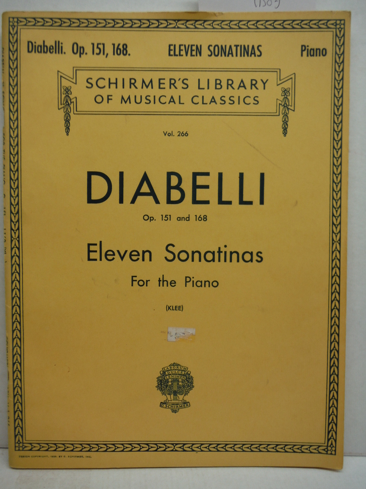 Image 0 of DIABELLI - Sonatinas Completas (11) Op.151 y 168 para Piano (Klee)