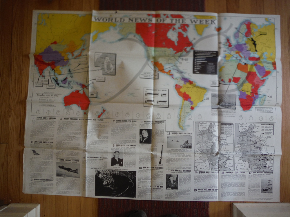 World News of the Week. Monday, Apr. 13, 1942.. Military Edition.