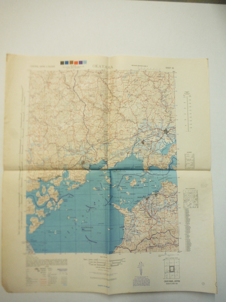 Army Map Service Map of  OKAYAMA, Central Japan (1944)