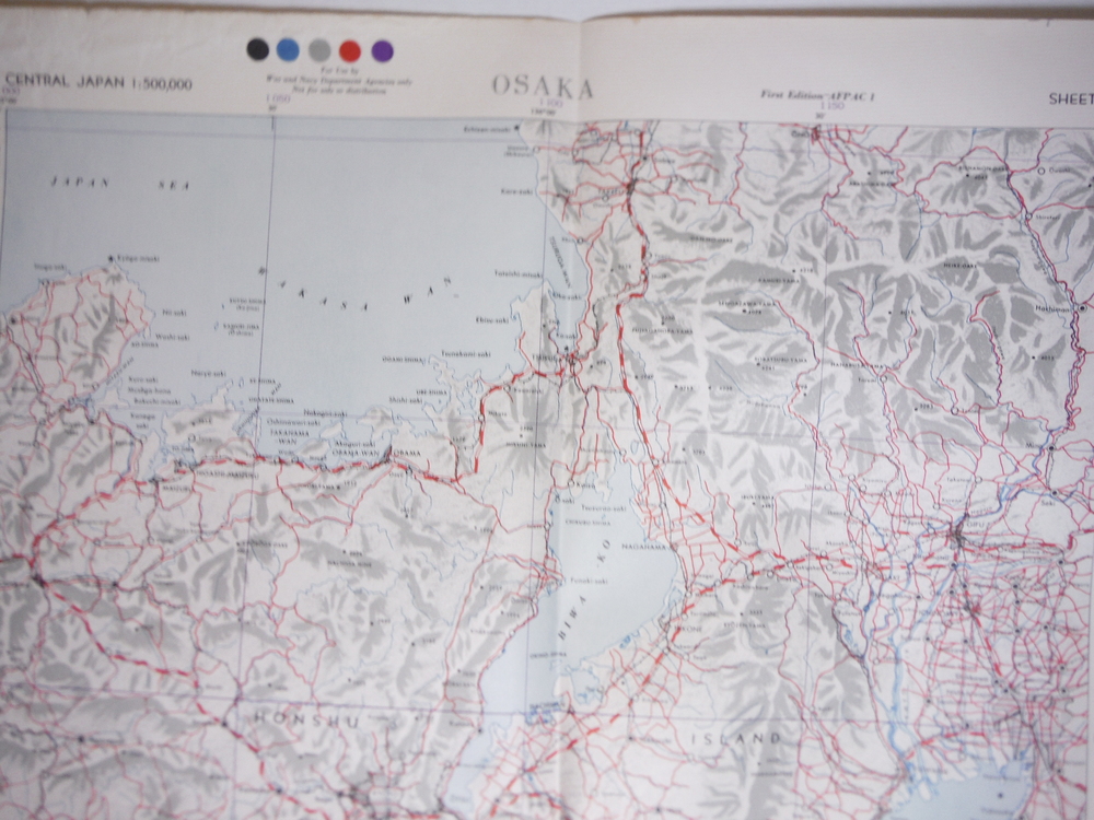 Image 1 of Army Map Service Map of  OSAKA, Central Japan (1945)