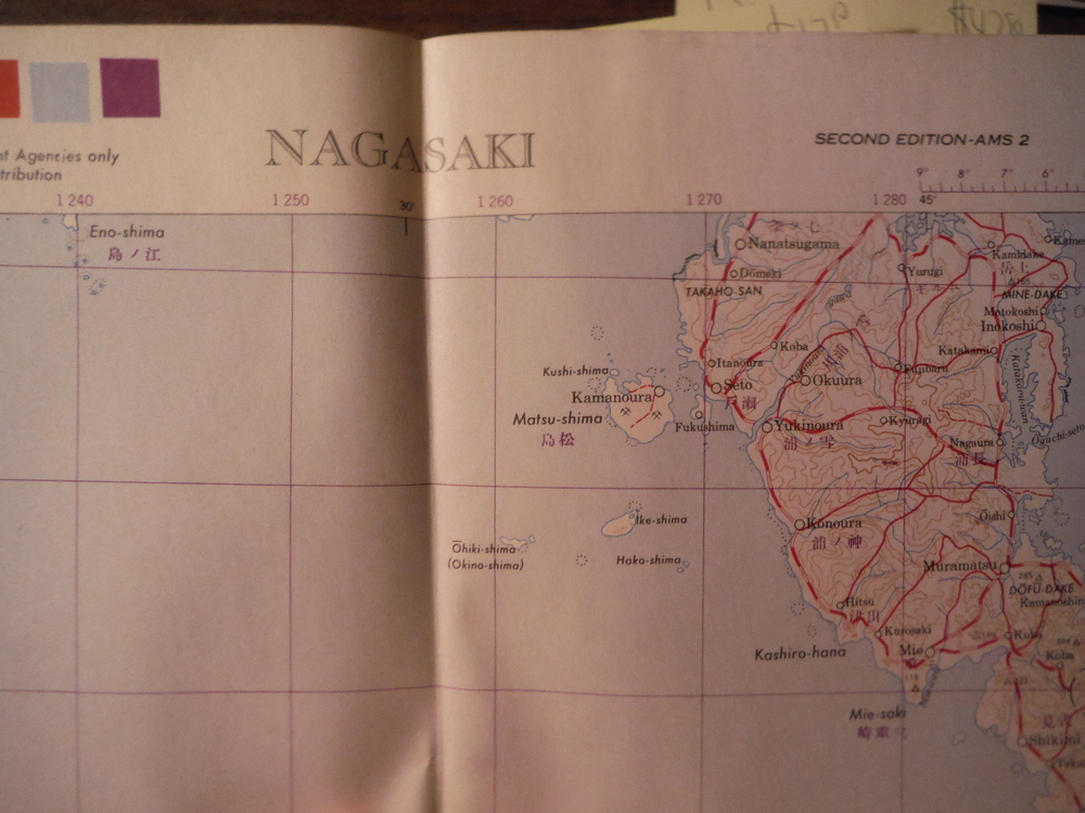 Image 0 of Army Map Service Map of  NAGASAKI, Central Japan (1945)