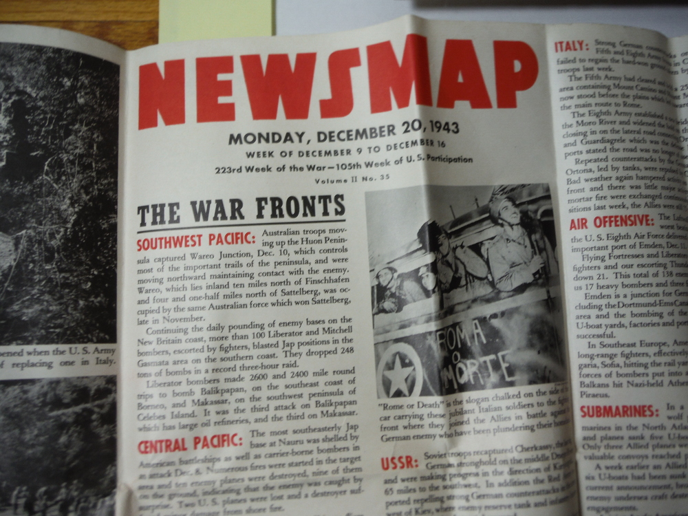 Image 1 of WW II Newsmap Vol. II  No. 35 (December 20, 1943) 
