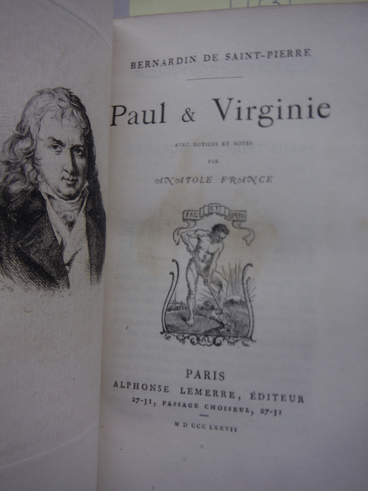 Image 1 of Paul & Virginia aved notices et notes par Anatole France