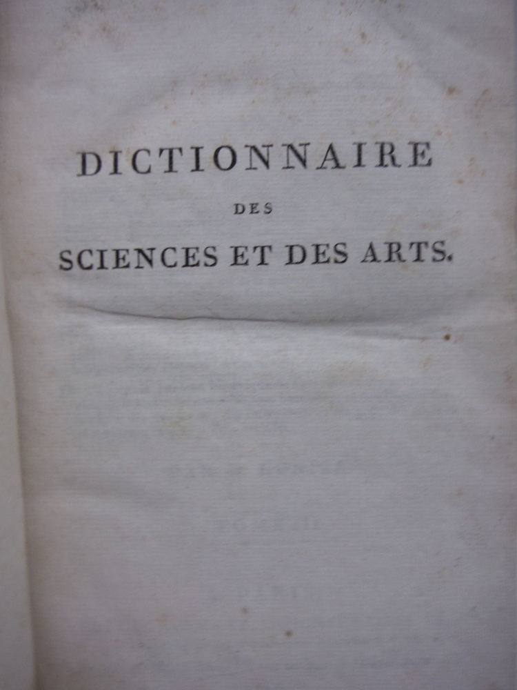 Image 1 of Dictionnaire des Sciences et des Arts (3 Vols.)