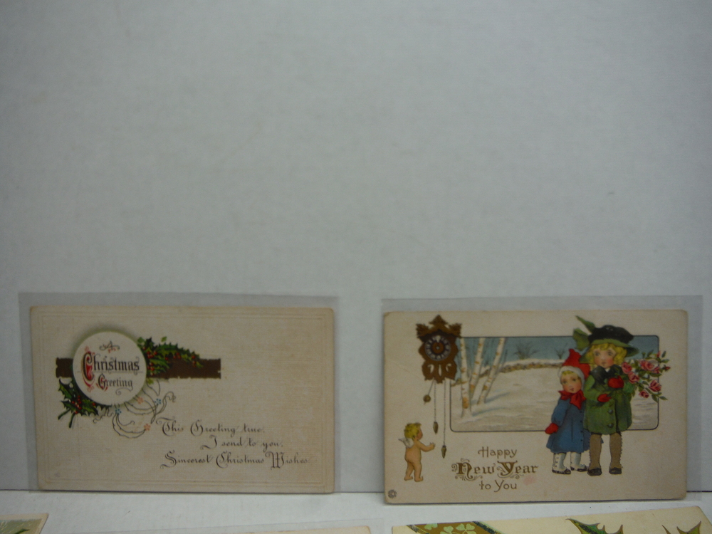 Image 2 of Vintage Christmas Holiday Postcards  - 1915-1916 (Lot of 8)
