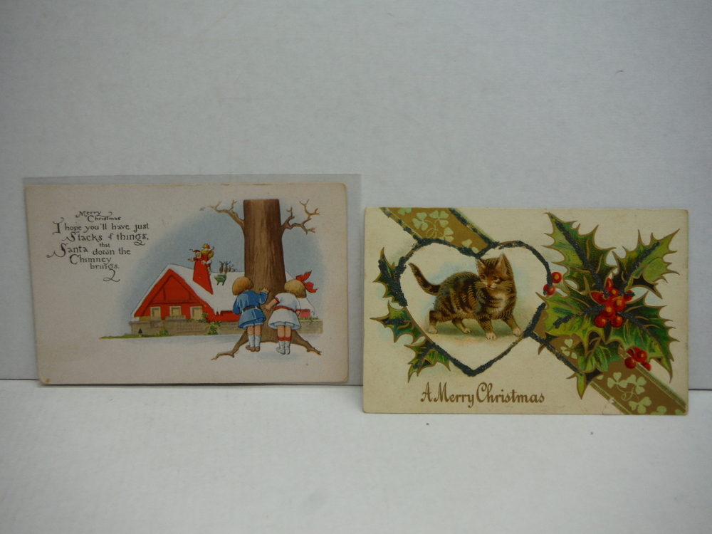 Image 3 of Vintage Christmas Holiday Postcards  - 1915-1916 (Lot of 8)