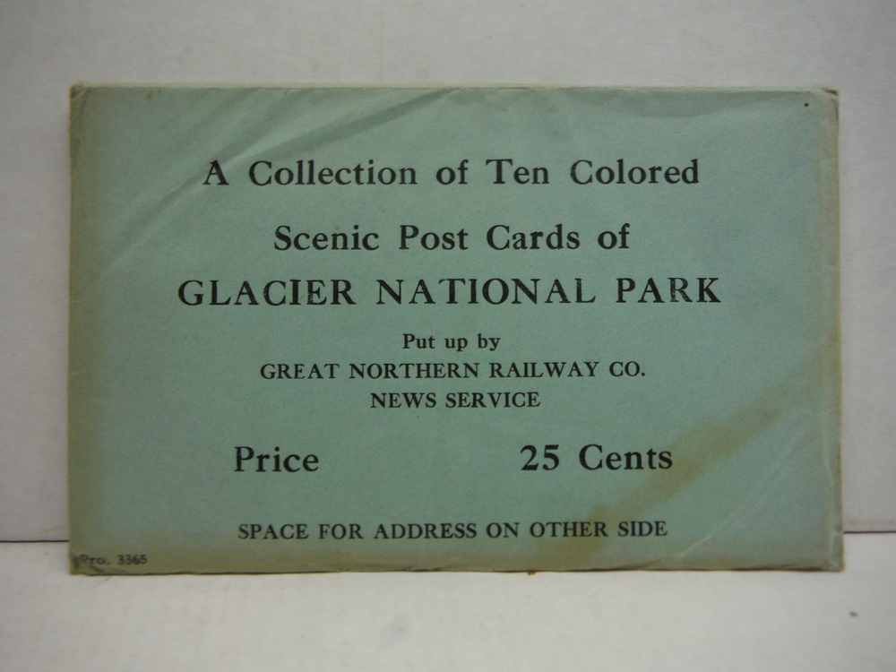 Image 1 of A Collection of Ten Colored Scenic Post Cards of Glacier National Park Put up by