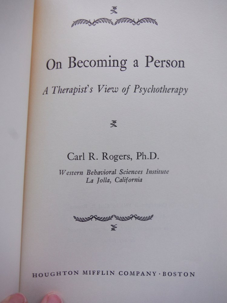 Image 1 of On Becoming a Person: A Therapist's View of Psychotherapy