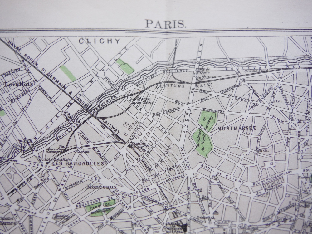Image 1 of Antique Map of Paris from Encyclopaedia Britannica,  Ninth Edition Vol. XVIII Pl