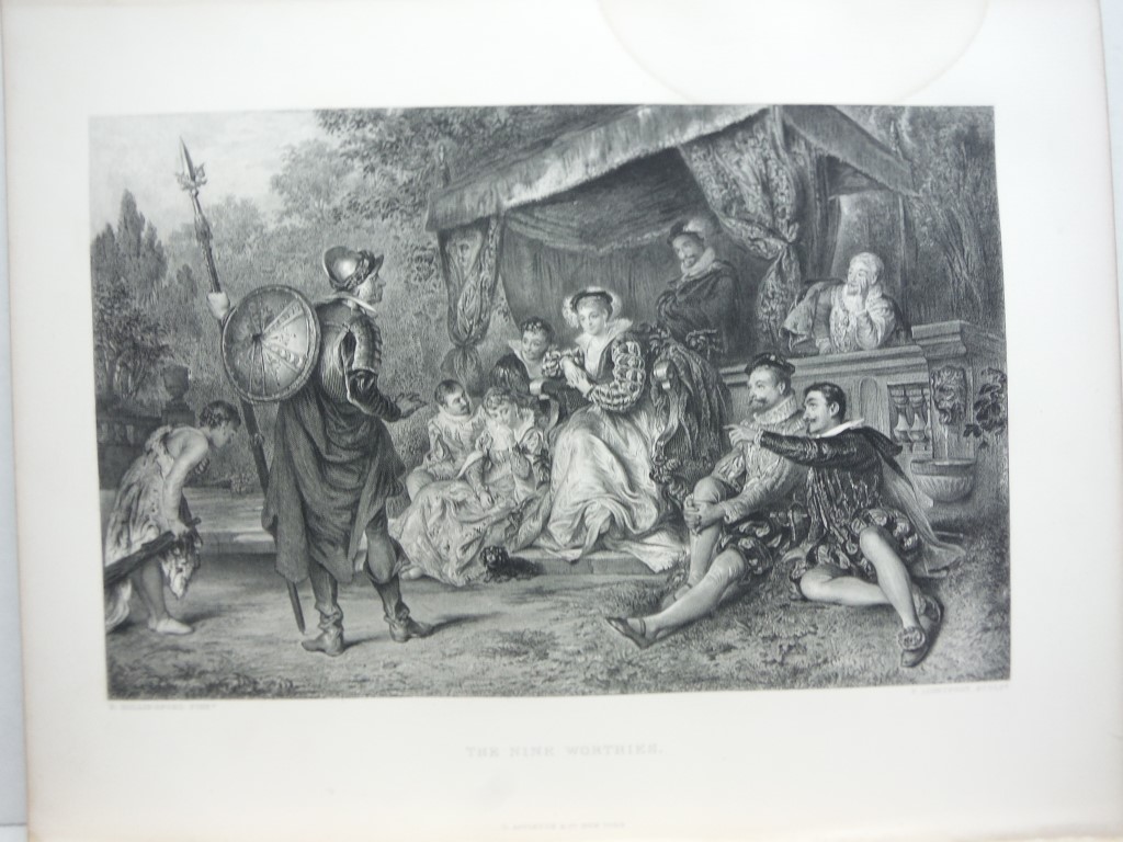 Peter Lightfoot  Antique Steel Engraving  The Nine Worthies after a Painting b