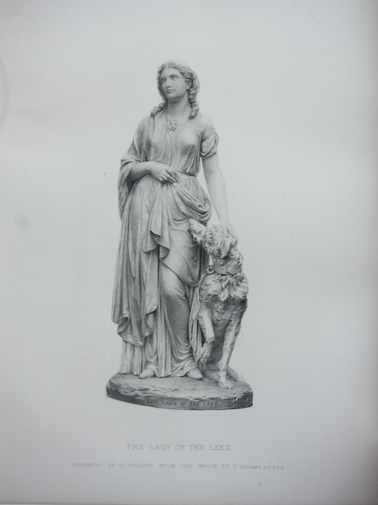 E. Stodart  Antique Steel Engraving  The Lady of the Lake after a Sculpture by