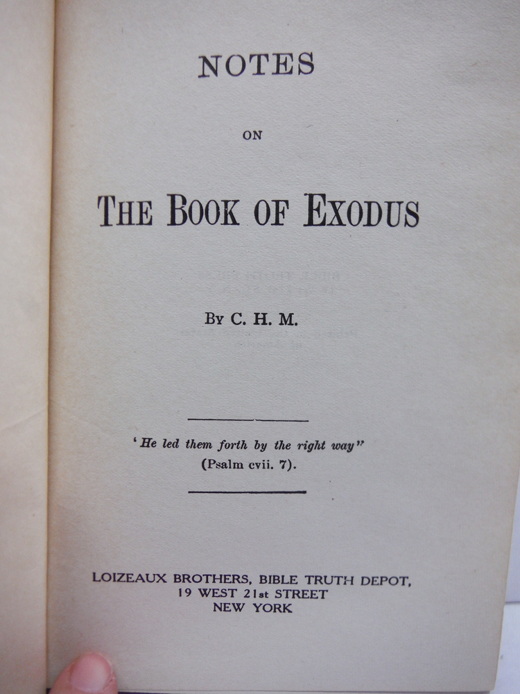Image 1 of Notes on the Book of Exodus