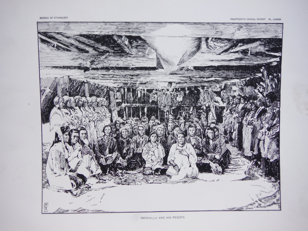 Image 1 of  Smohalla Church Yakima Reservation Three Original Prints - Bureau of Ethnology 