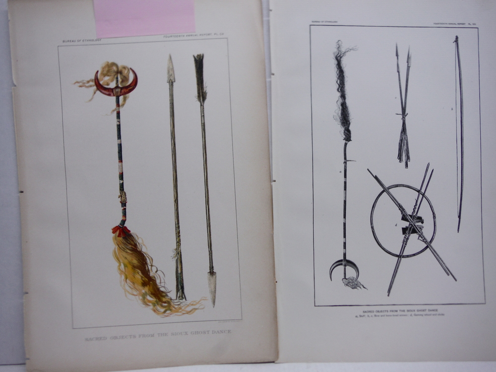 Image 0 of Sacred Objects from the Sioux Ghost Dance - Antique Prints (2) - Bureau of Ethno