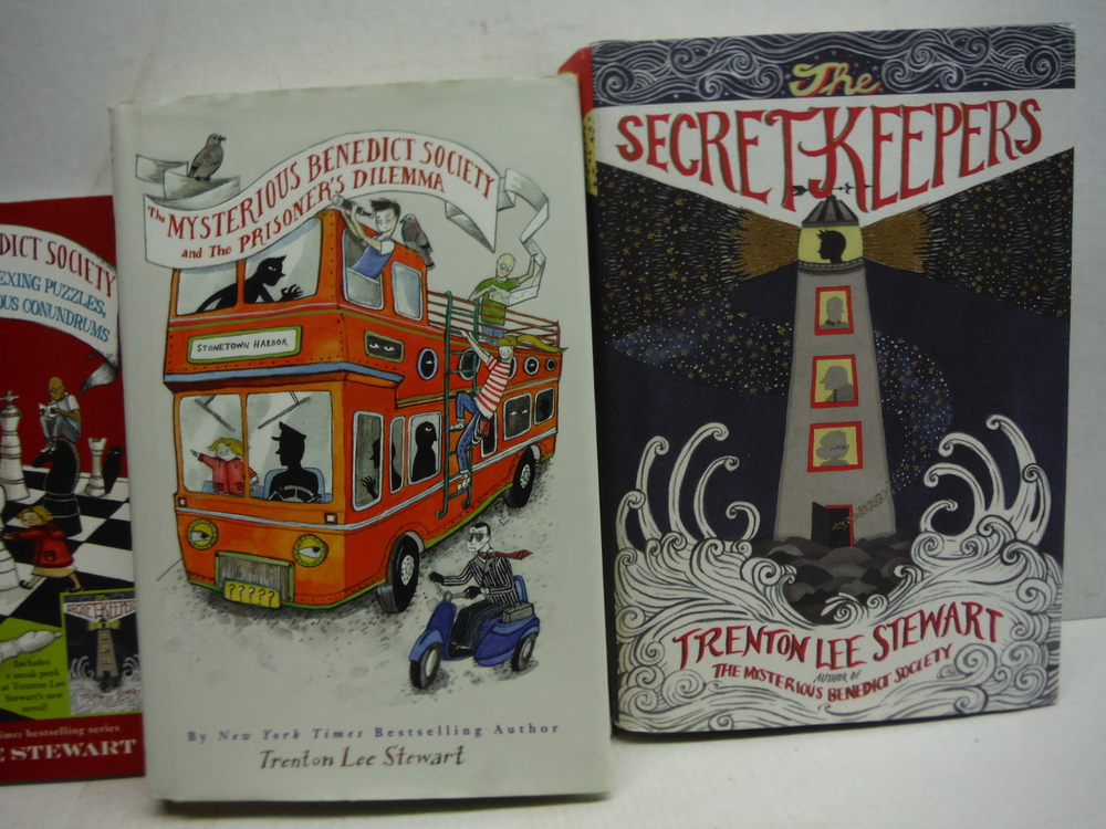 Image 1 of Lot of 3 books by Trenton Lee Stewart, signed by author