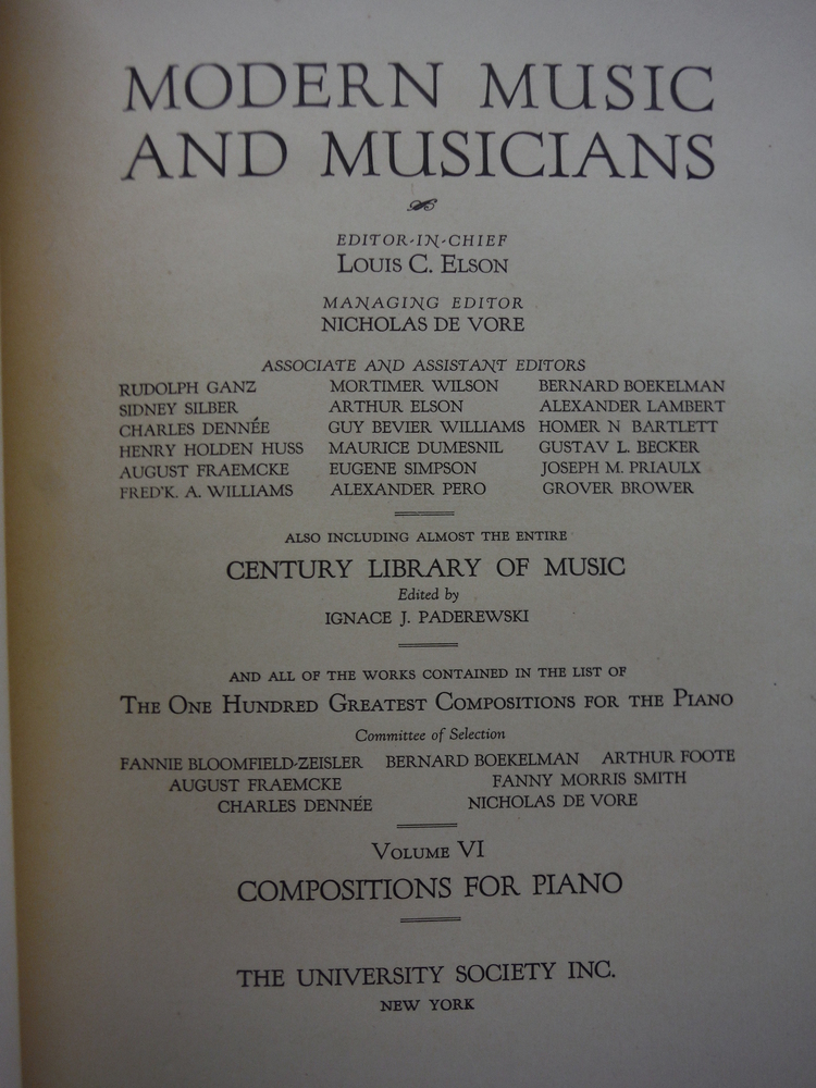 Image 1 of Modern Music and Musicians, Compositions for the Piano - Vol. 6