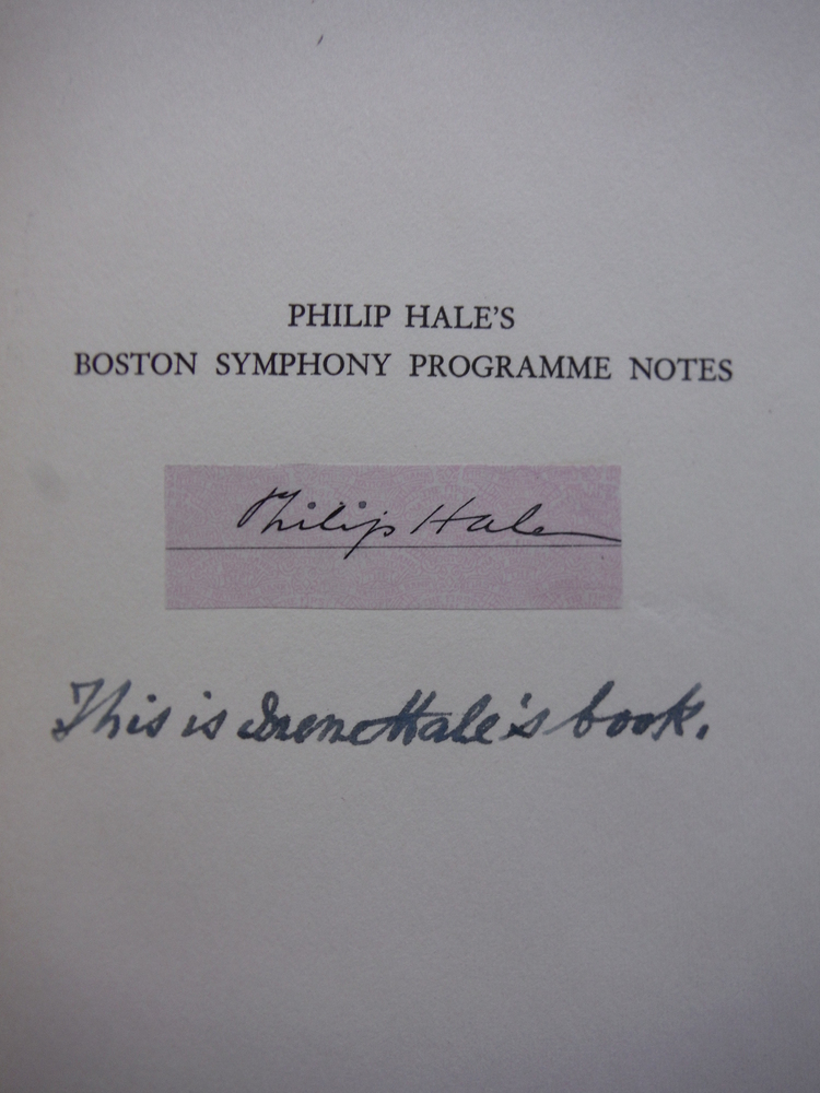 Image 1 of Philip Hale's Boston Symphony Programme Notes: Historical, Critical, and Descrip