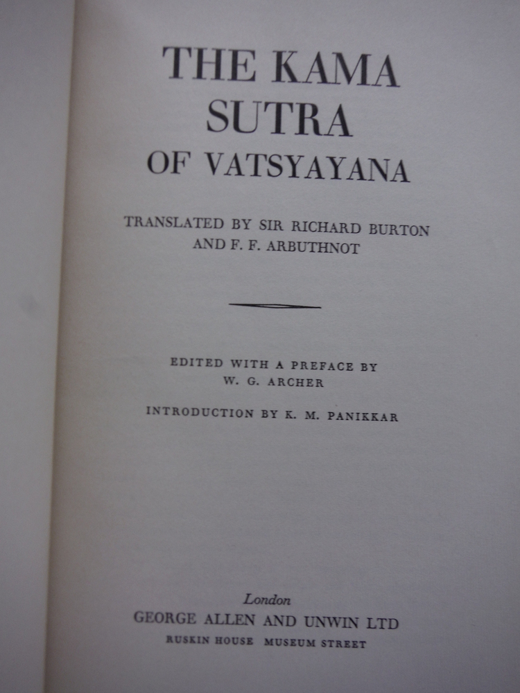 Image 1 of The Kama Sutra Of Vatsyayana - with a preface by W G Archer