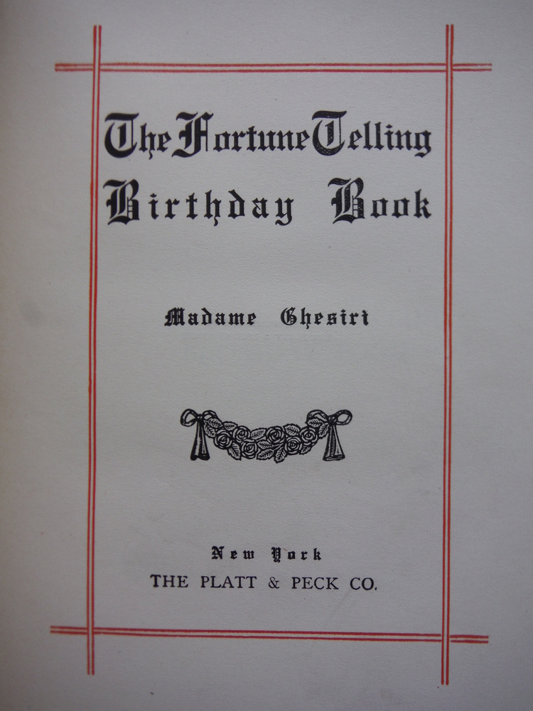 Image 1 of The Fortune Telling Birthday Book