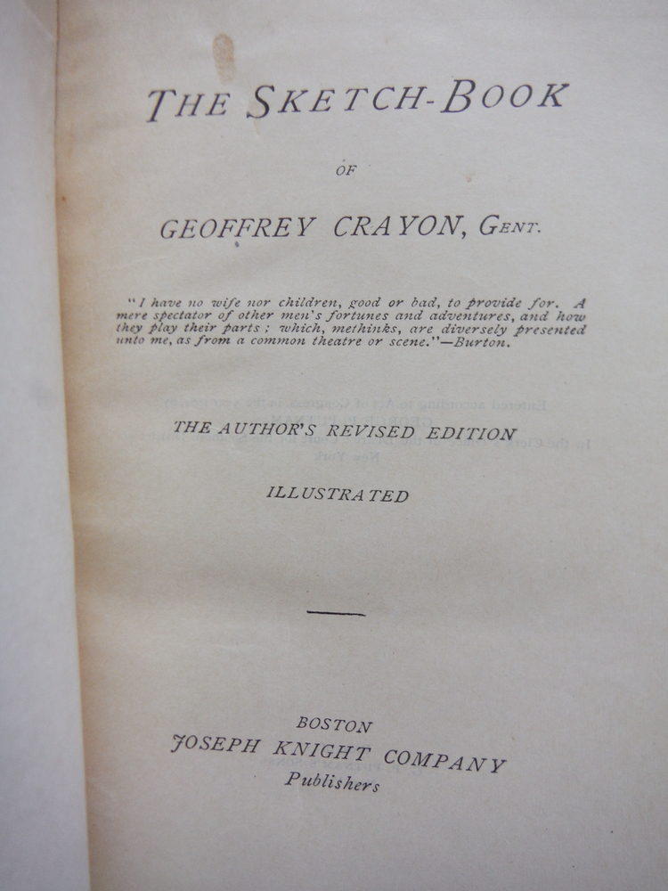 Image 1 of The Sketch-Book of Geoffrey Crayon, Gent.