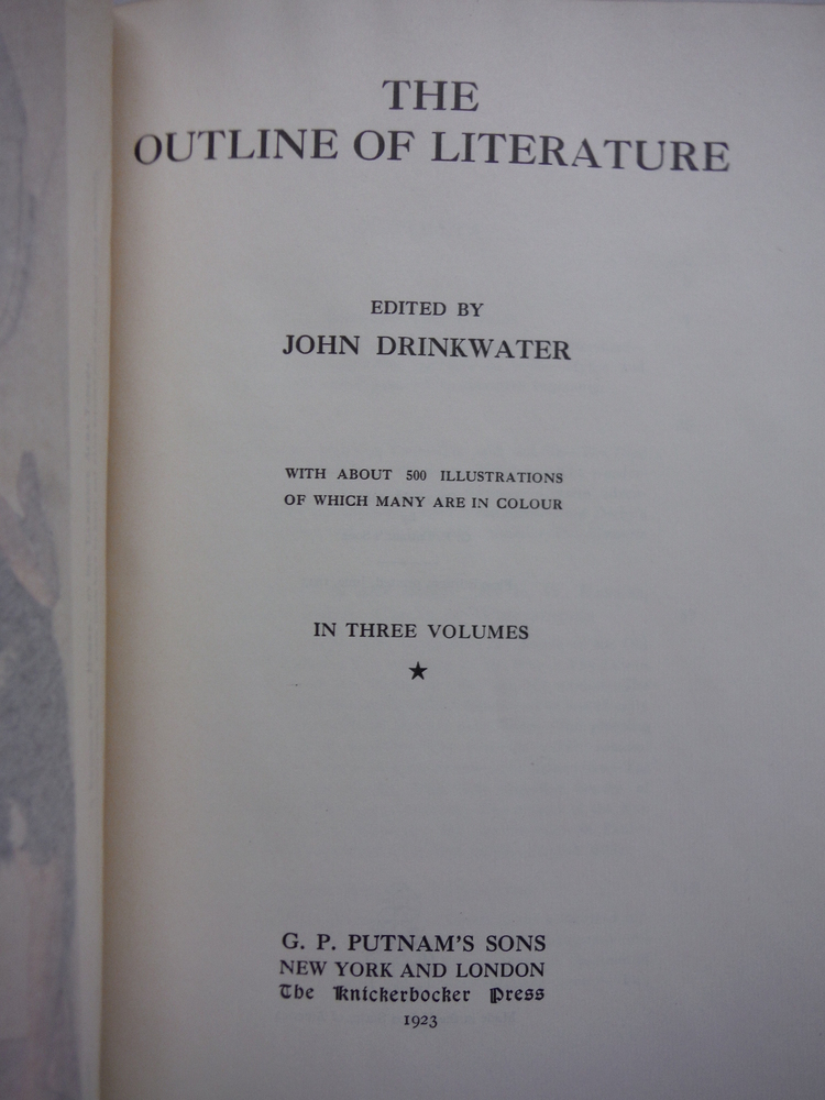 Image 2 of The Outline Of Literature 3 vol set