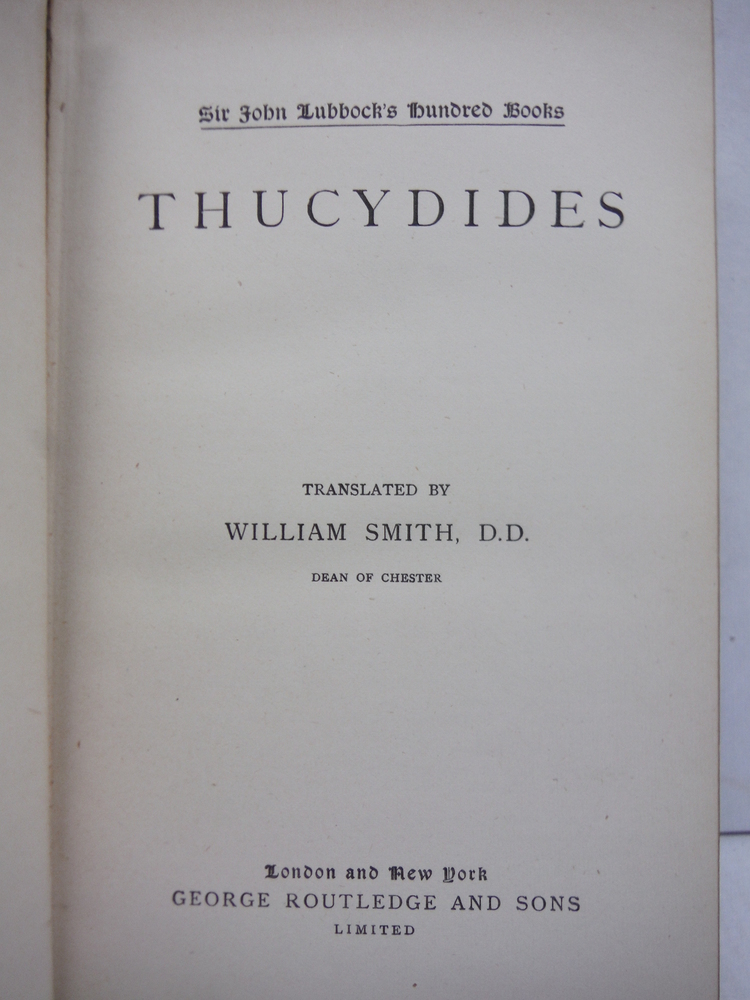 Image 1 of Thucydides: Sir john Lubbock's Hundred Books (Leather)