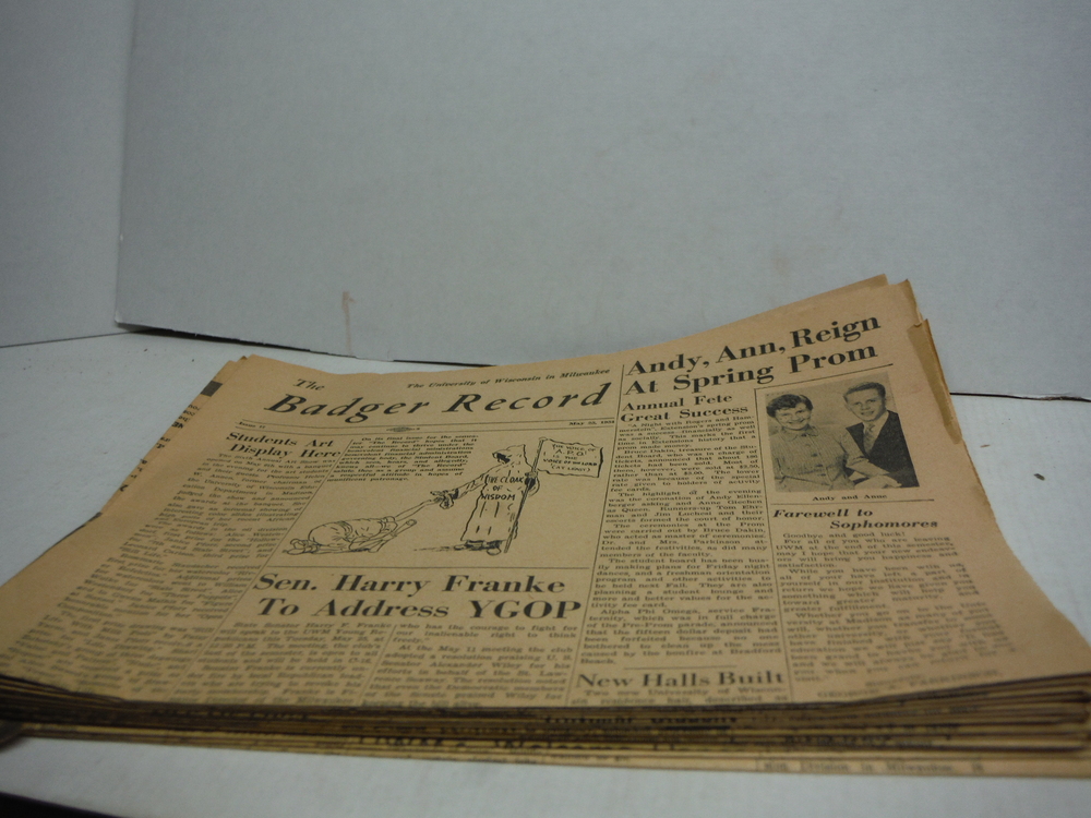 UW Milwaukee The Badger Record Newspaper (15) 1954-1956