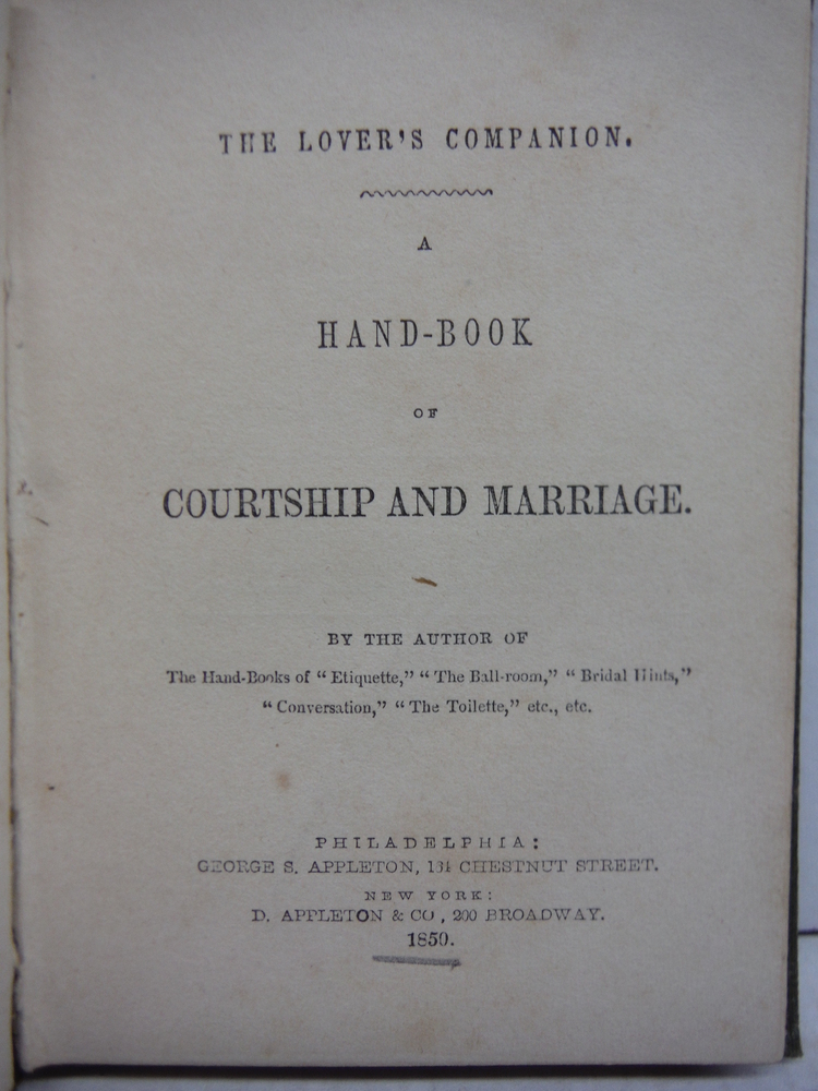 Image 1 of The Lover's Companion. A Hand-Book of Courtship and Marriage