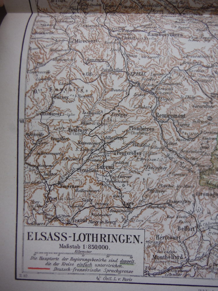 Image 1 of Meyers Antique Map of Esass-Lothringen 1890