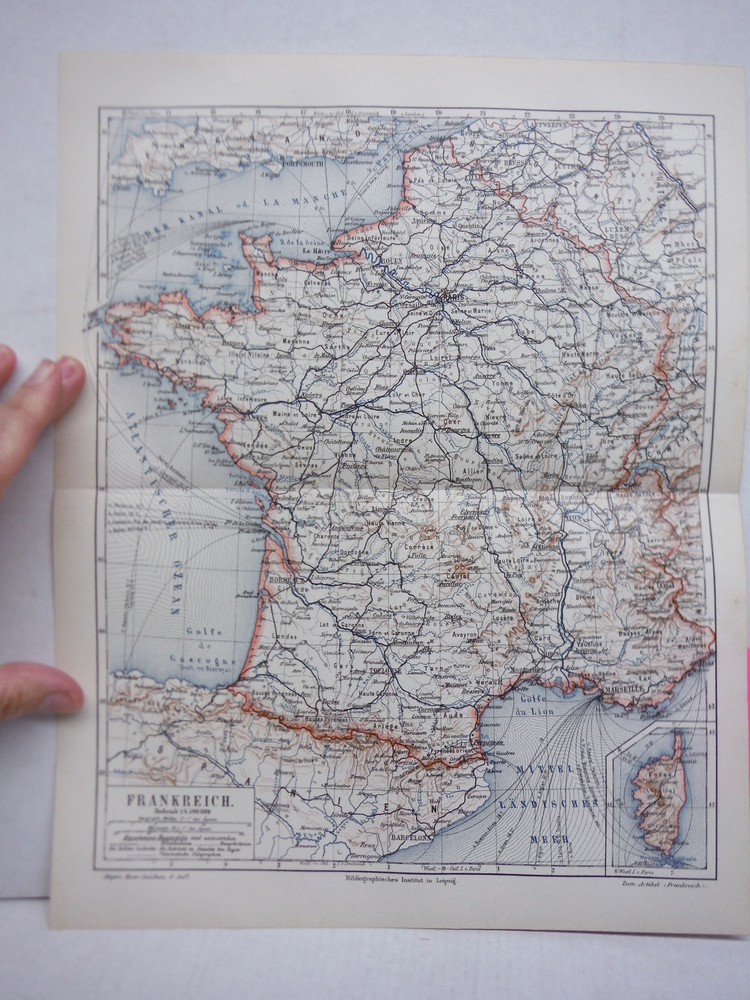 Image 0 of Meyers Antique Map of FRANKREICH (1890)