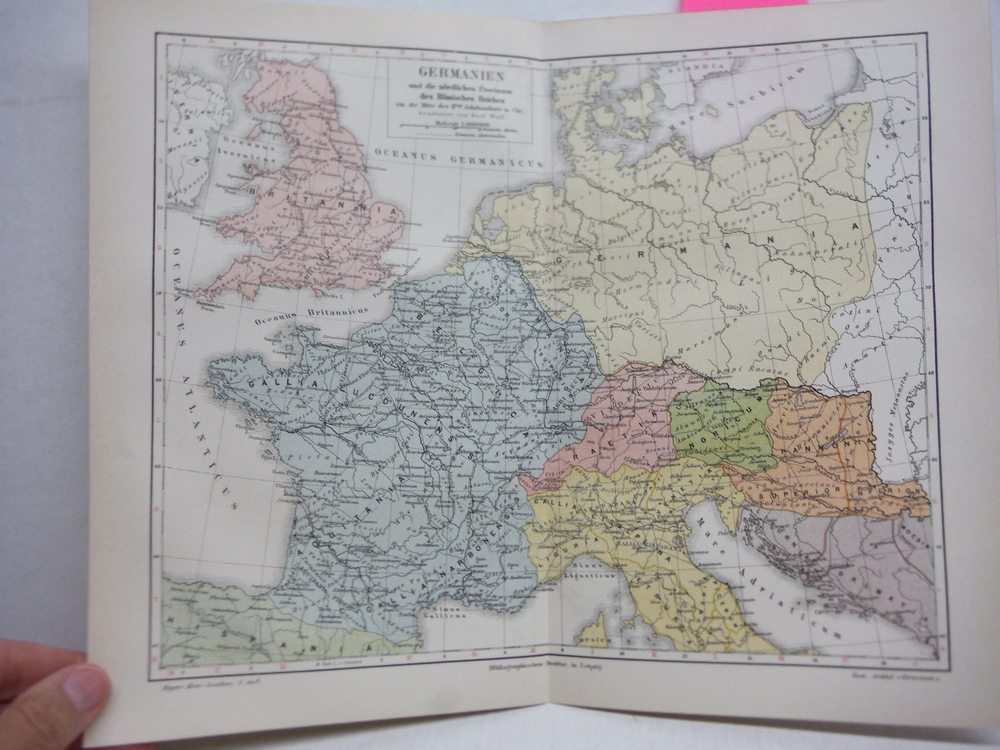Image 0 of Meyers Antique Colored Map of  GERMANIEN (1890)