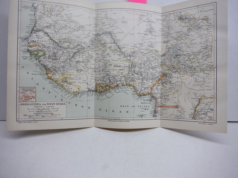 Image 0 of Meyers Antique Colored Map of  OBER-GUINEA UND WEST-SUDAN (1890)