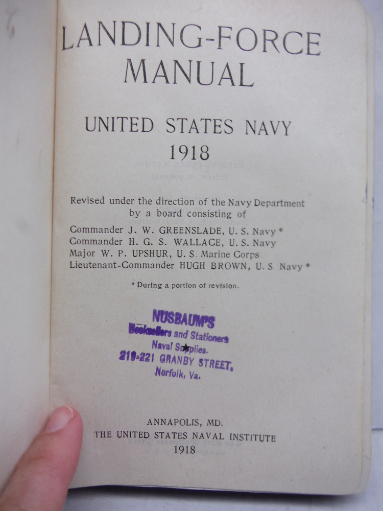 Image 1 of Landing-Force Manual, United States Navy, 1918