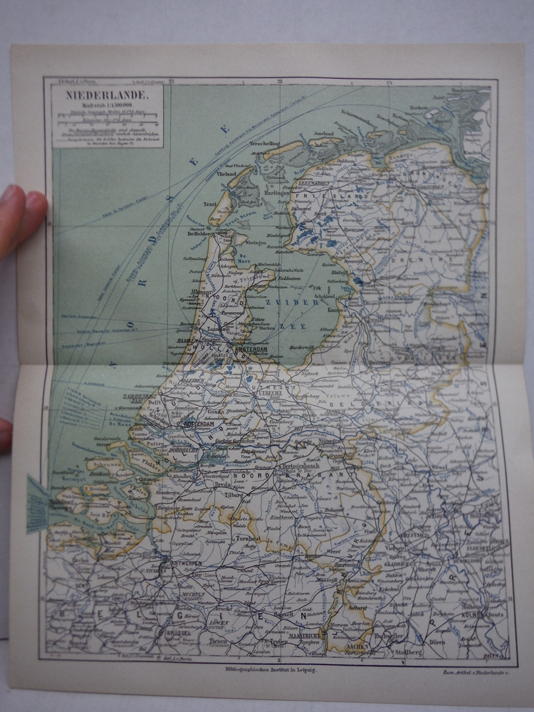 Image 0 of Meyers Antique Colored Map of  NEIDERLANDE (THE NETHERLANDS)  (1890) 