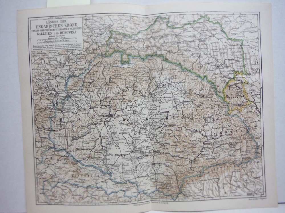 Image 0 of Meyers Antique Colored Map of  LANDER DER UNGARISCHEN KRONE (1890) 