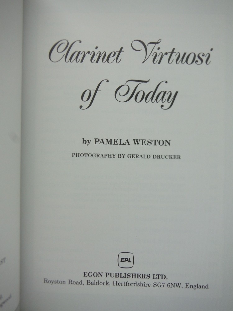 Image 1 of Clarinet Virtuosi of Today