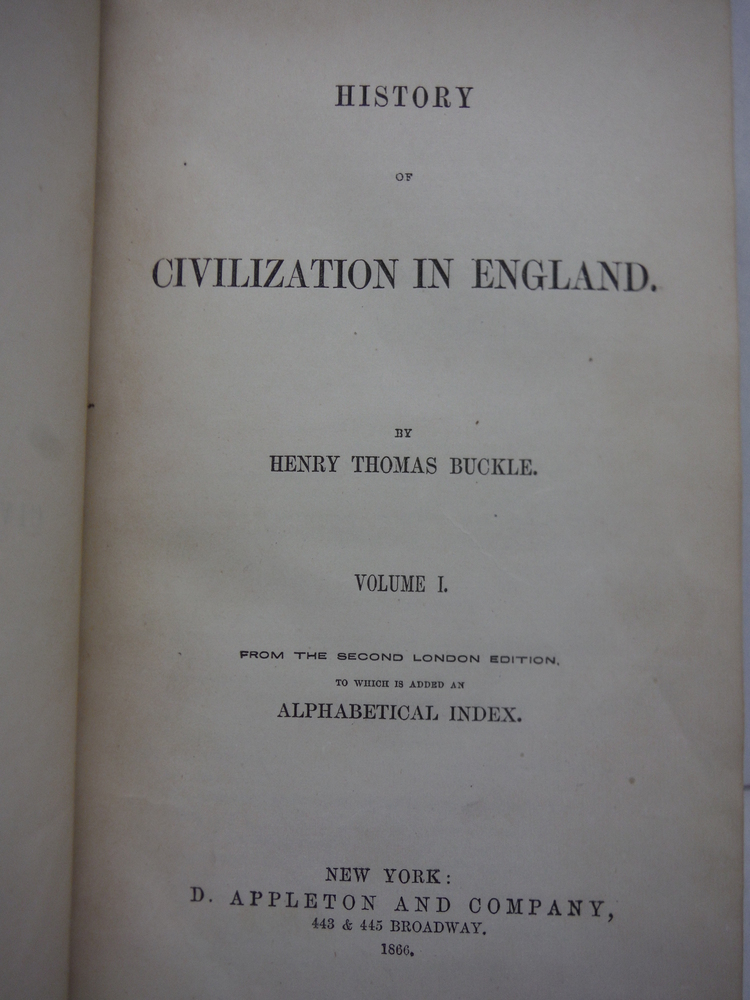 Image 2 of History of Civilization in England (2 Vols)
