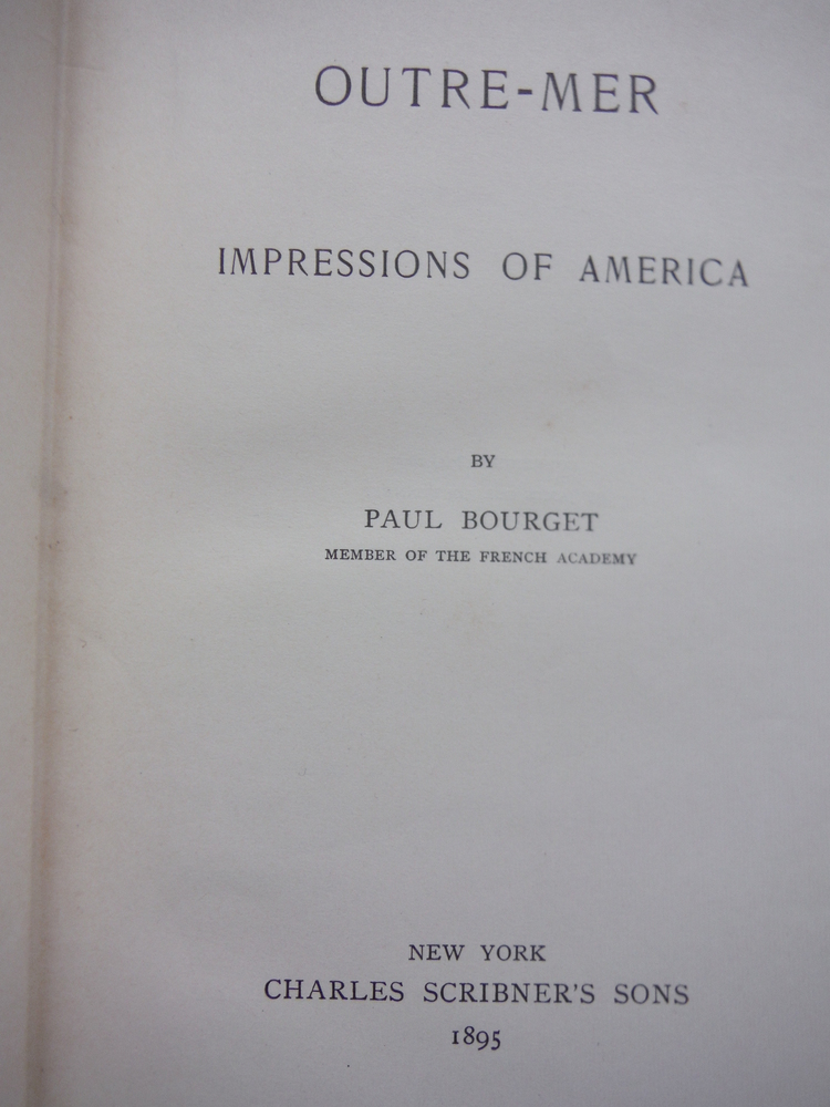 Image 1 of Outre-Mer: Impressions of America