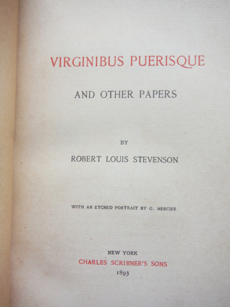 Image 1 of Virginibus Puerisque and other papers