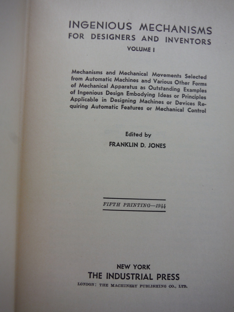 Image 2 of Ingenious Mechanisms For Designers and Inventors - Volume 1 & II