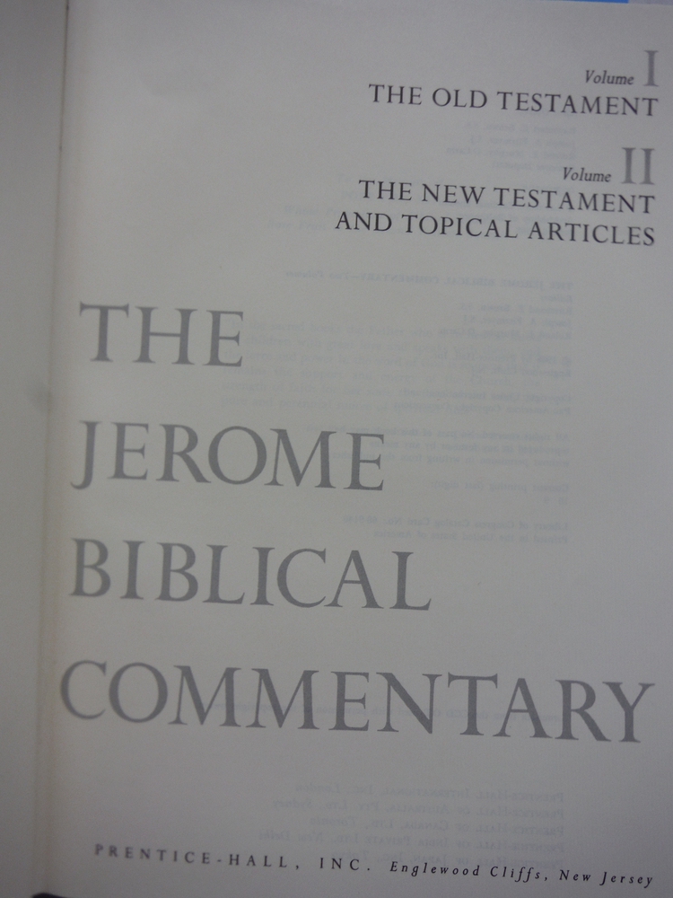 Image 1 of The Jerome Biblical Commentary, 2 Volumes in 1 Book