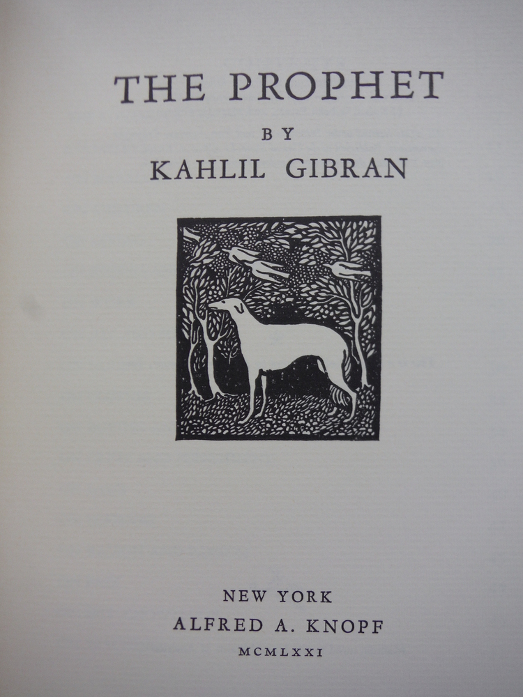 Image 1 of The Prophet by Khalil Gibran 1971 15th Printing Slipcase