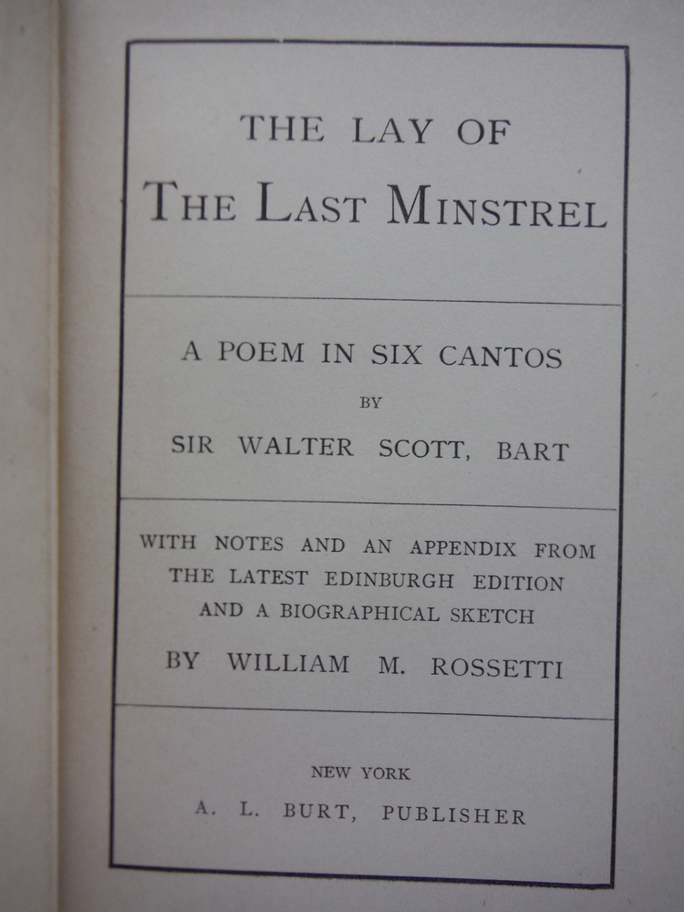 Image 1 of The Lay Of The Last Minstrel A Poem Of Six Cantos