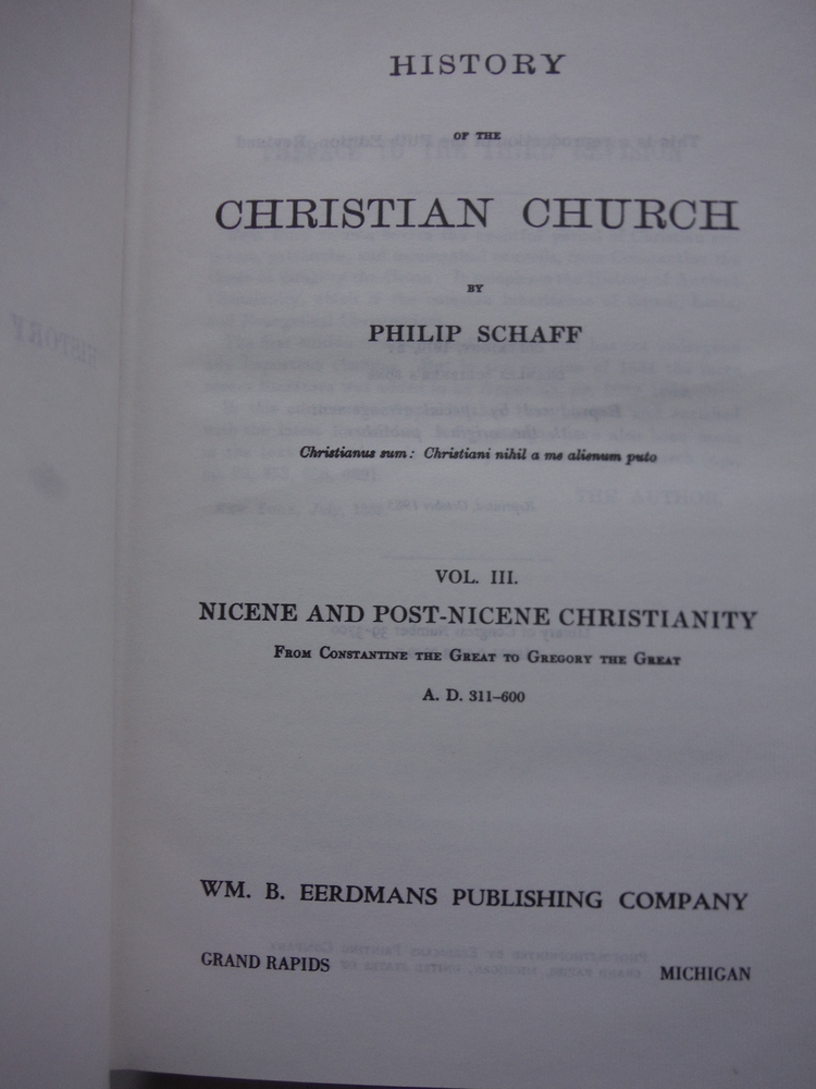 Image 1 of History of the Christian Church: Nicene and Post-Nicene Christianity, A.D. 311-6
